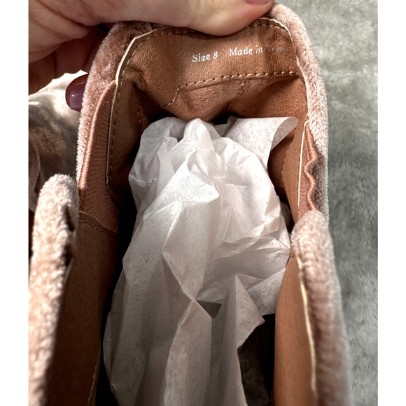 Dolce Vita Mauve Pink Blush Velvet Ankle Boots Booties Womens Size 8 Boho - Picture 6 of 7